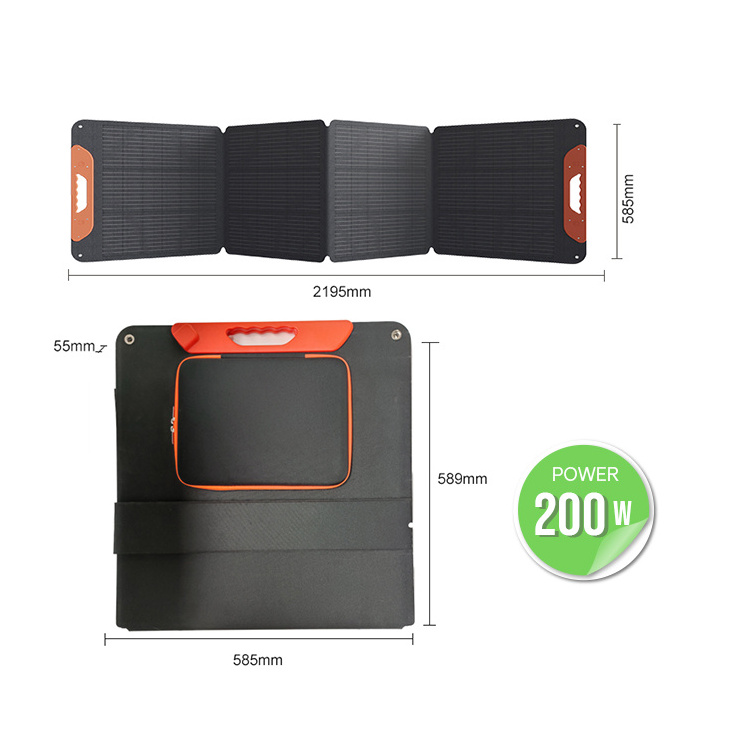 Multifunctional POWER High Efficiency 200W 12V/18V RV Camping Portable Folding Solar Panel Blanket Foldable Solar Panel