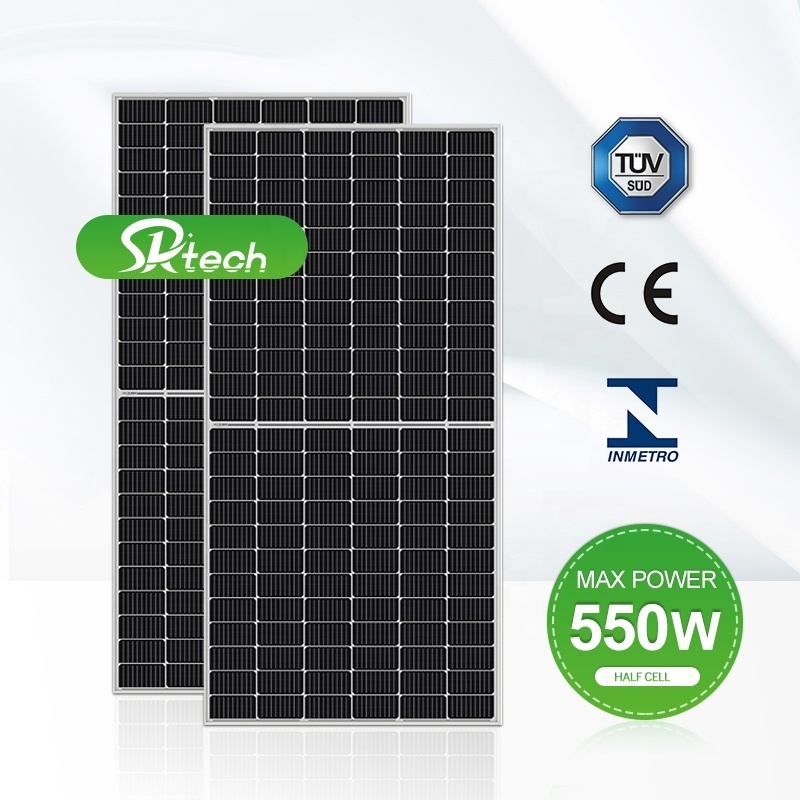 SUNWAY 550W solar panel pv module 144 half cells Mono Solar Panel for home with CE TUV certified