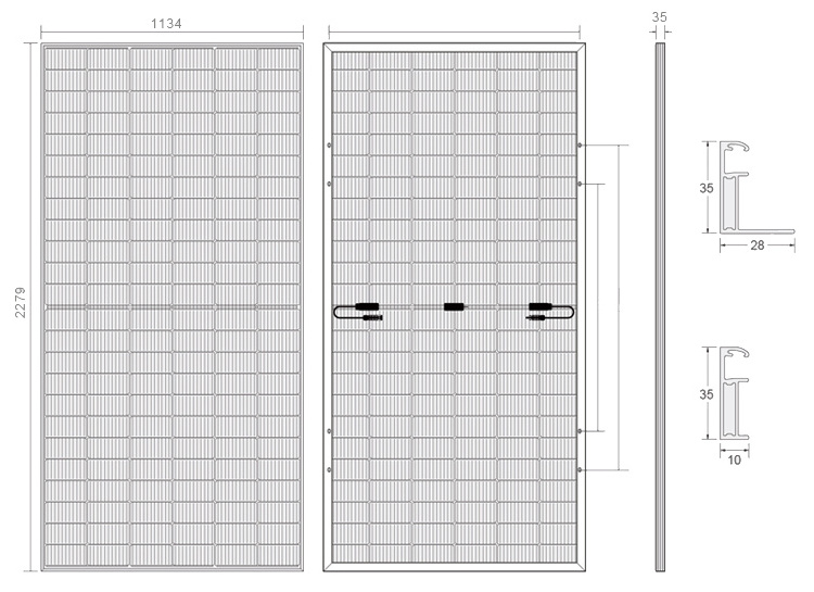 SUNWAY 550W solar panel pv module 144 half cells Mono Solar Panel for home with CE TUV certified