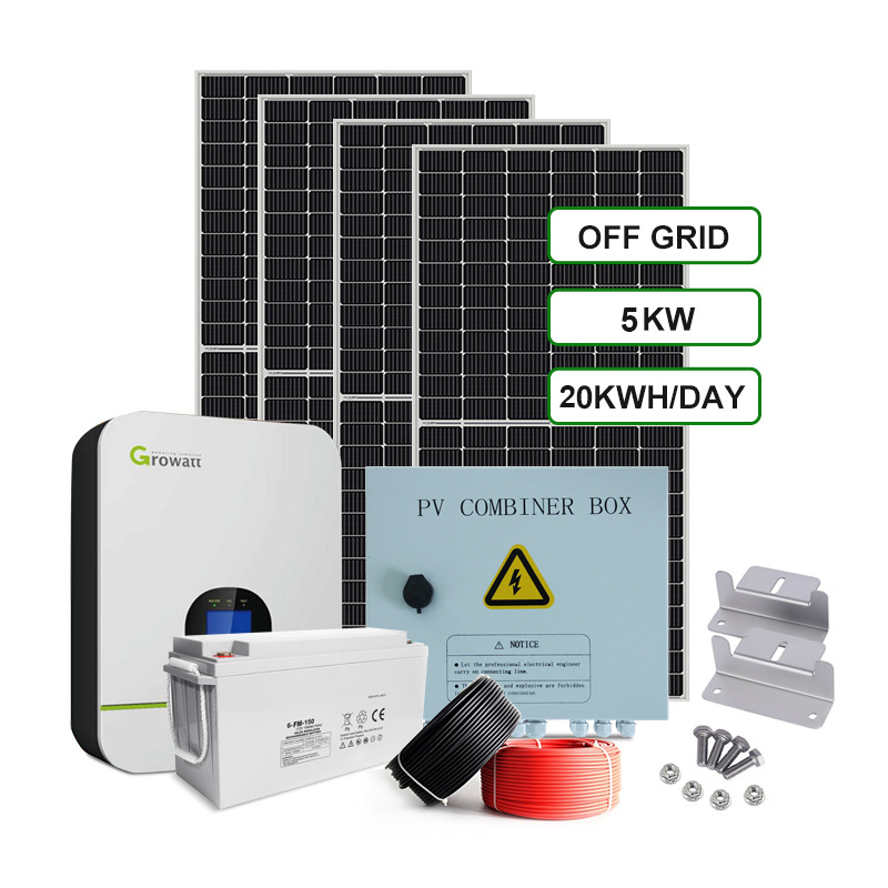 Complete PV Solar Set 1kw solar energy system 5kw 10KW 5000W 10000W Solar Power System Kit with Off Grid Inverters