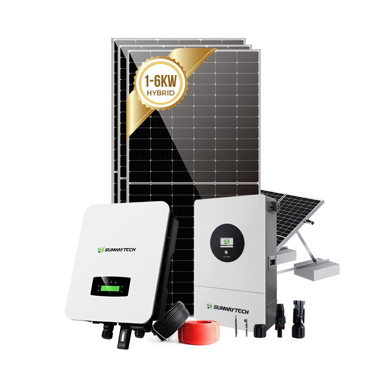 Home solar system kits  6kw 6000Watt 6000w Hybrid solar system solutions