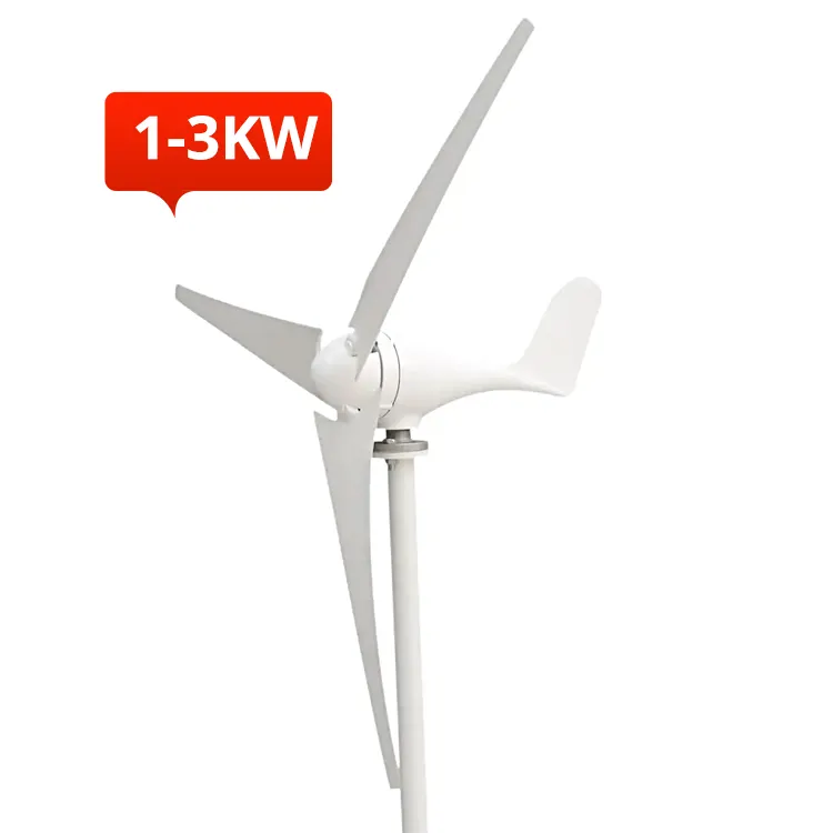 Horizontal wind generator 1000w 2000w 3000w house wind turbine 3 phases Permanent Magnetism Synchronization Generator