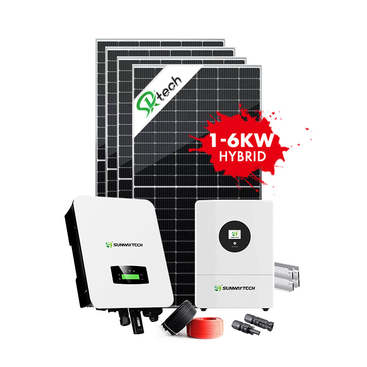 Home solar system kits  6kw 6000Watt 6000w Hybrid solar system solutions