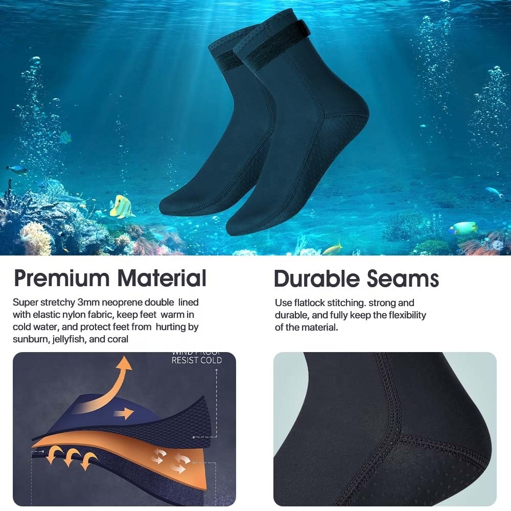 Wetsuit Spearfishing Neoprene Adults Free Diving Socks Beach Tennis Sand Socks Plus Size Neoprene Swim Sock Diving Shoes For Men