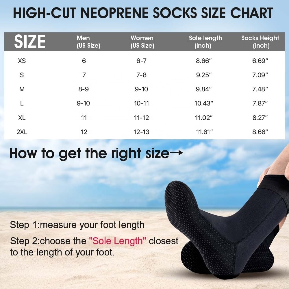 Wetsuit Spearfishing Neoprene Adults Free Diving Socks Beach Tennis Sand Socks Plus Size Neoprene Swim Sock Diving Shoes For Men