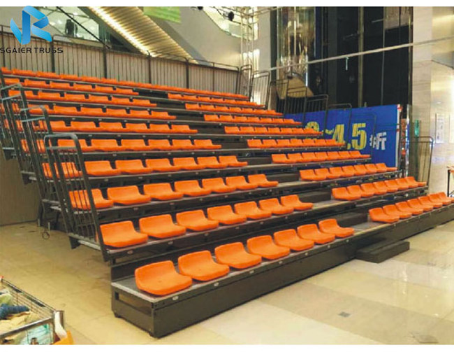 Professional movable stadium folding bleachers,plastic chair grandstand bleachers for sale