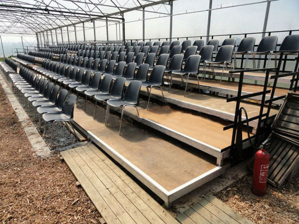 Fast build stadium arena  steel retractable bleacher for stadium grandstand seating