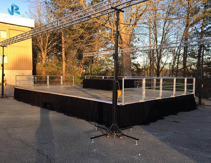 Customized stage podium easy install aluminum frame height adjustable stage/podium concert event stage platform