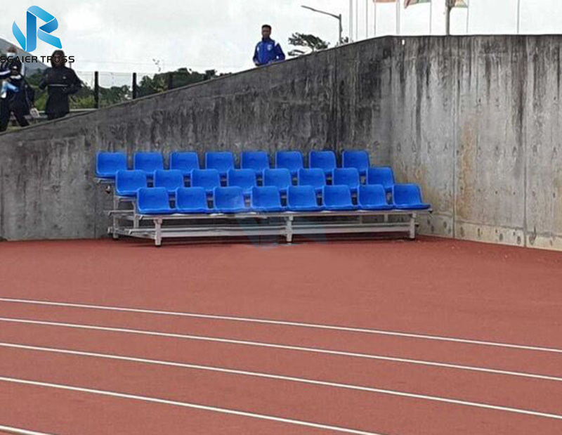 Soccer filed  bleachers, portable indoor bleachers seat  bench  for sale