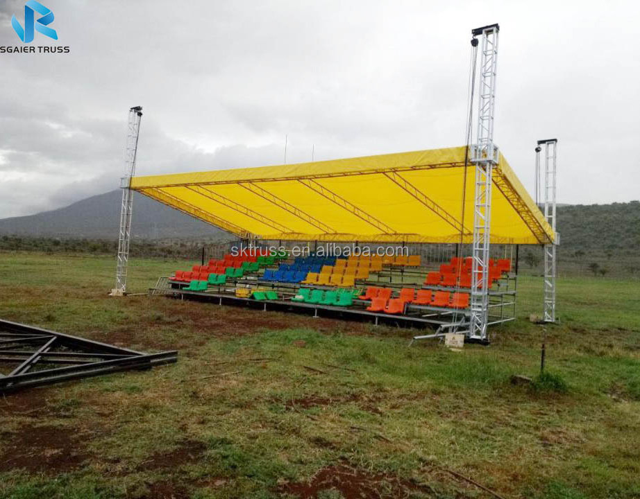 Easy install stadium bleachers with  canopy,school bleacher,steel structure bleachers seats