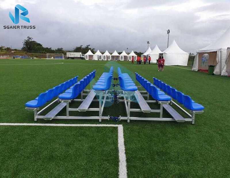 Soccer filed  bleachers, portable indoor bleachers seat  bench  for sale