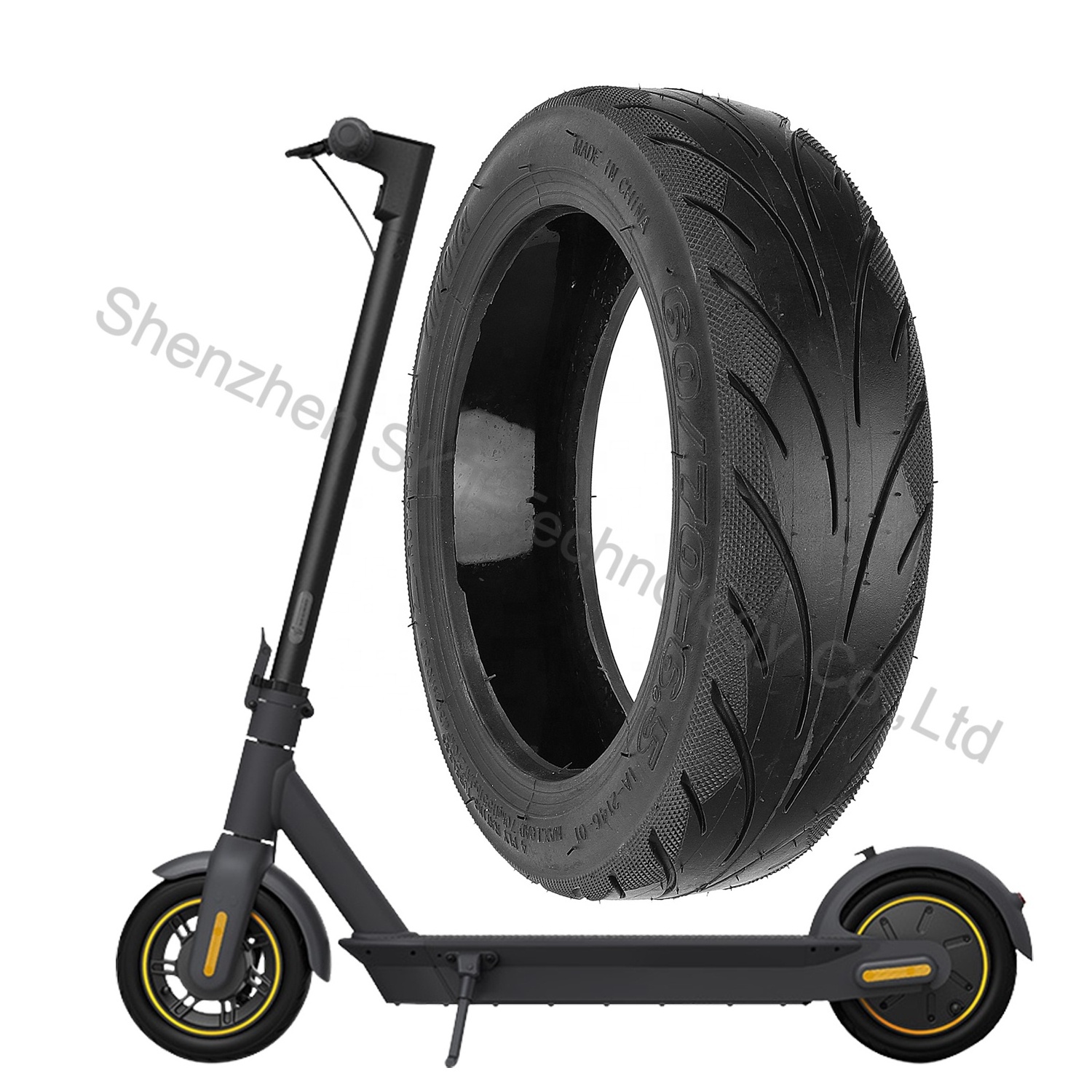 10 Inch Innova 60/70-6.5 Vacuum Tire For Ninebot Max G30/G30D/G30P Scooter Rubber Tubeless Tire With Glue Scooter Wheel