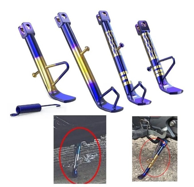 Modified Accessories Retractable Parking Racks Support Foot Shelf Motorcycle Kickstand Motorbike Side Kick Stand