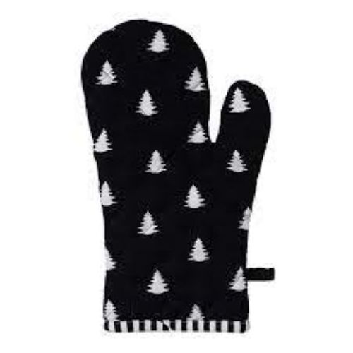 Custom Style Cotton Oven Mitt Pattern Print Breathable Cooking BBQ Banking Cotton Oven Glove Microweave Linen Cotton Oven Glove