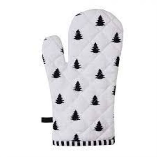 Custom Style Cotton Oven Mitt Pattern Print Breathable Cooking BBQ Banking Cotton Oven Glove Microweave Linen Cotton Oven Glove