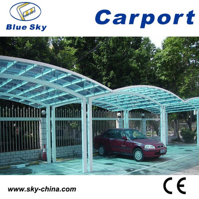 Polycarbonate and aluminum carport car wash shelter