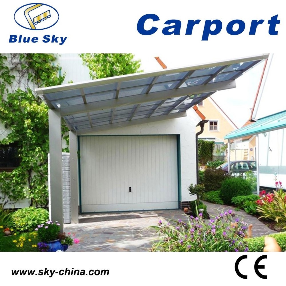 Durable free standing aluminum cantilever carport