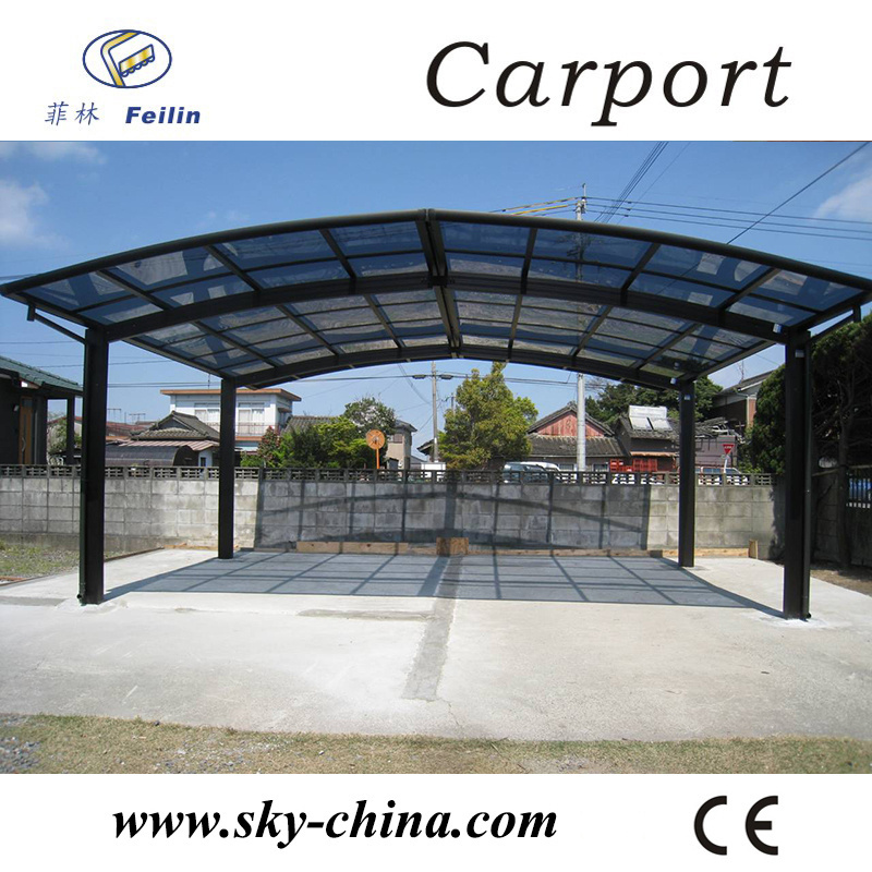 Polycarbonate and aluminum carport Plastic Roof Car Shed China Freesky Cantilever Aluminum Carport