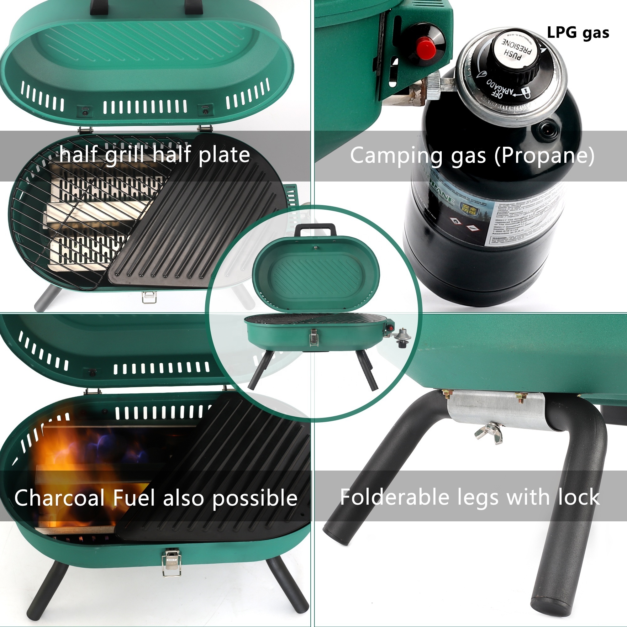 Camping electric barbecue grill smokeless barbecue rack tray skewer machine meat grill electric grill