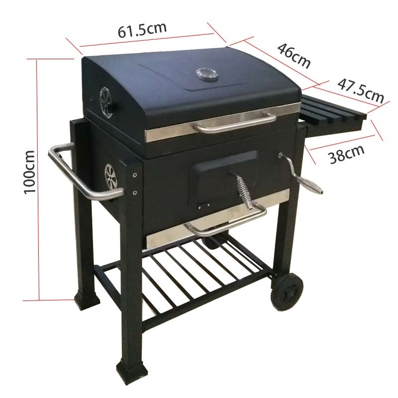 Courtyard Garden Outdoor Trolley braise Barbecues Smoked Family Large Charcoal BBQ Grill