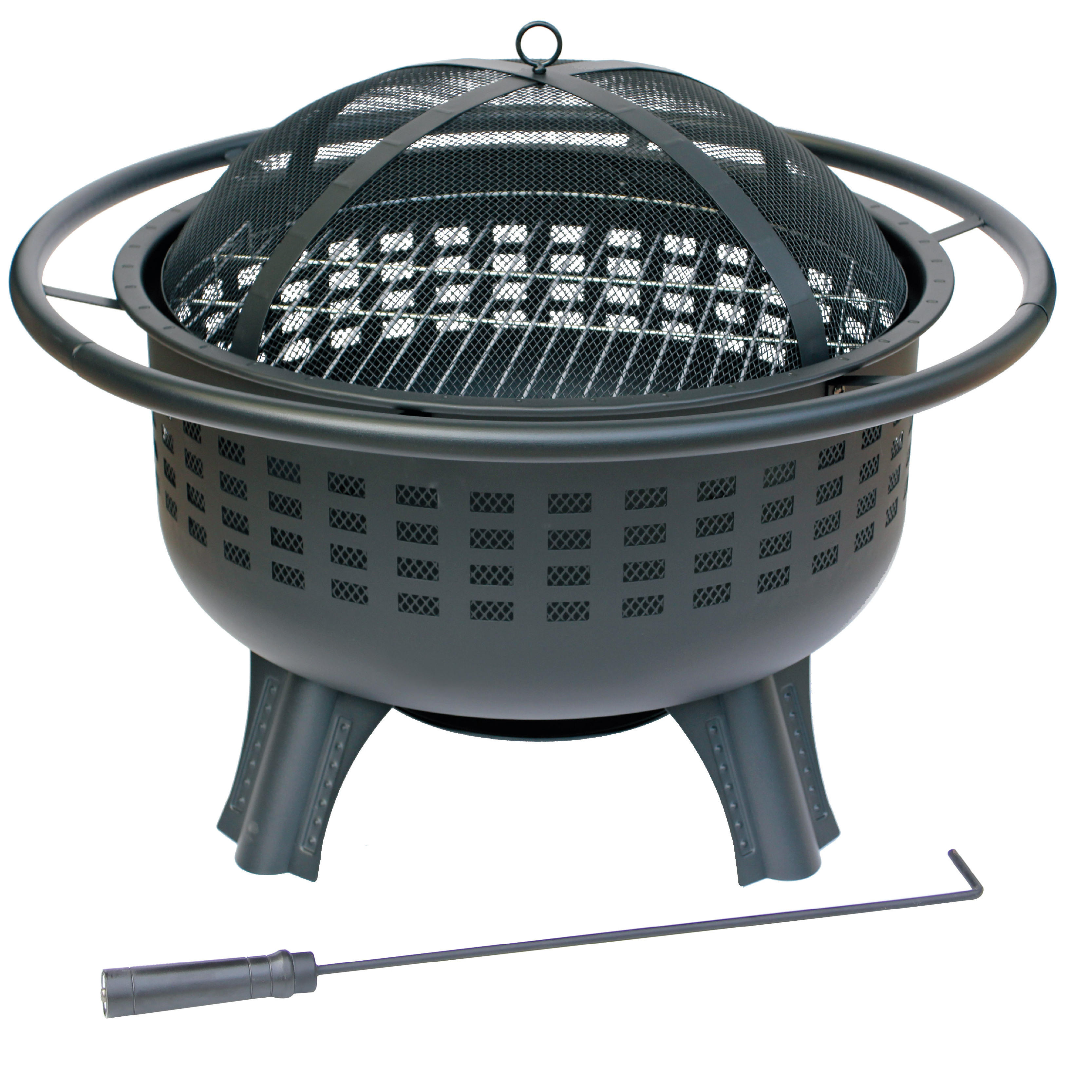 Landscaping Excellent Outdoor Backyard firepit Garden Camping Bonfire Patio Heater Cooking Bbq Grill small Round Fire Pit