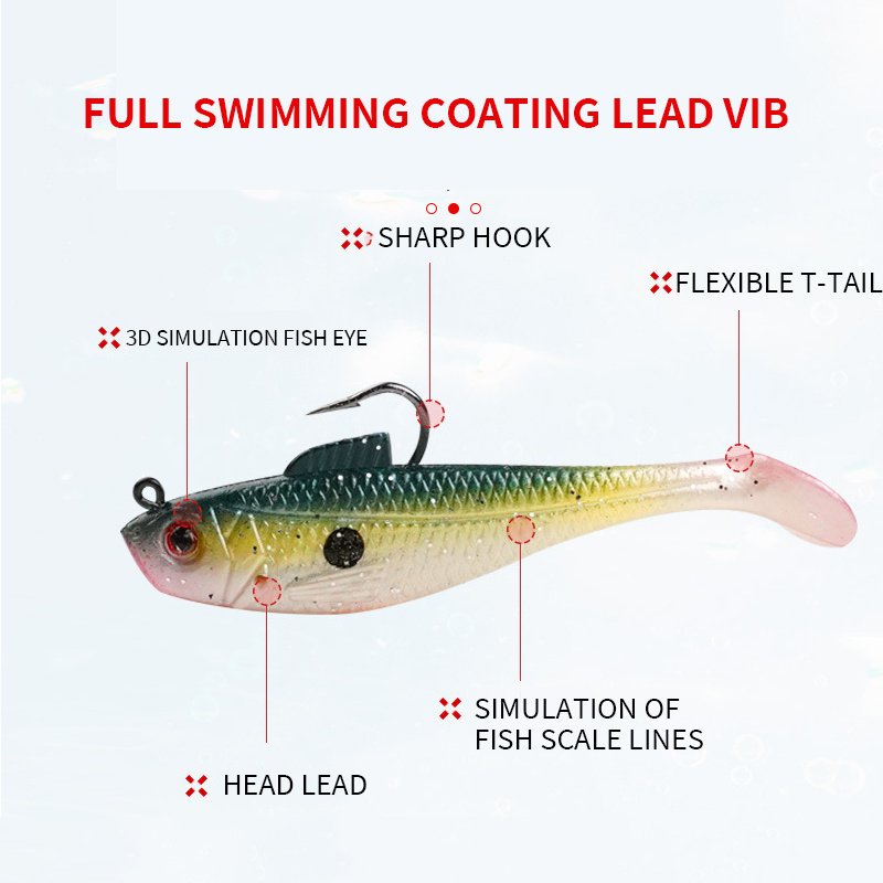 25g 12cm Soft Swimbait Fishing Lures Bionic Swim Bait for Saltwater Freshwater Bass Trout Crappie