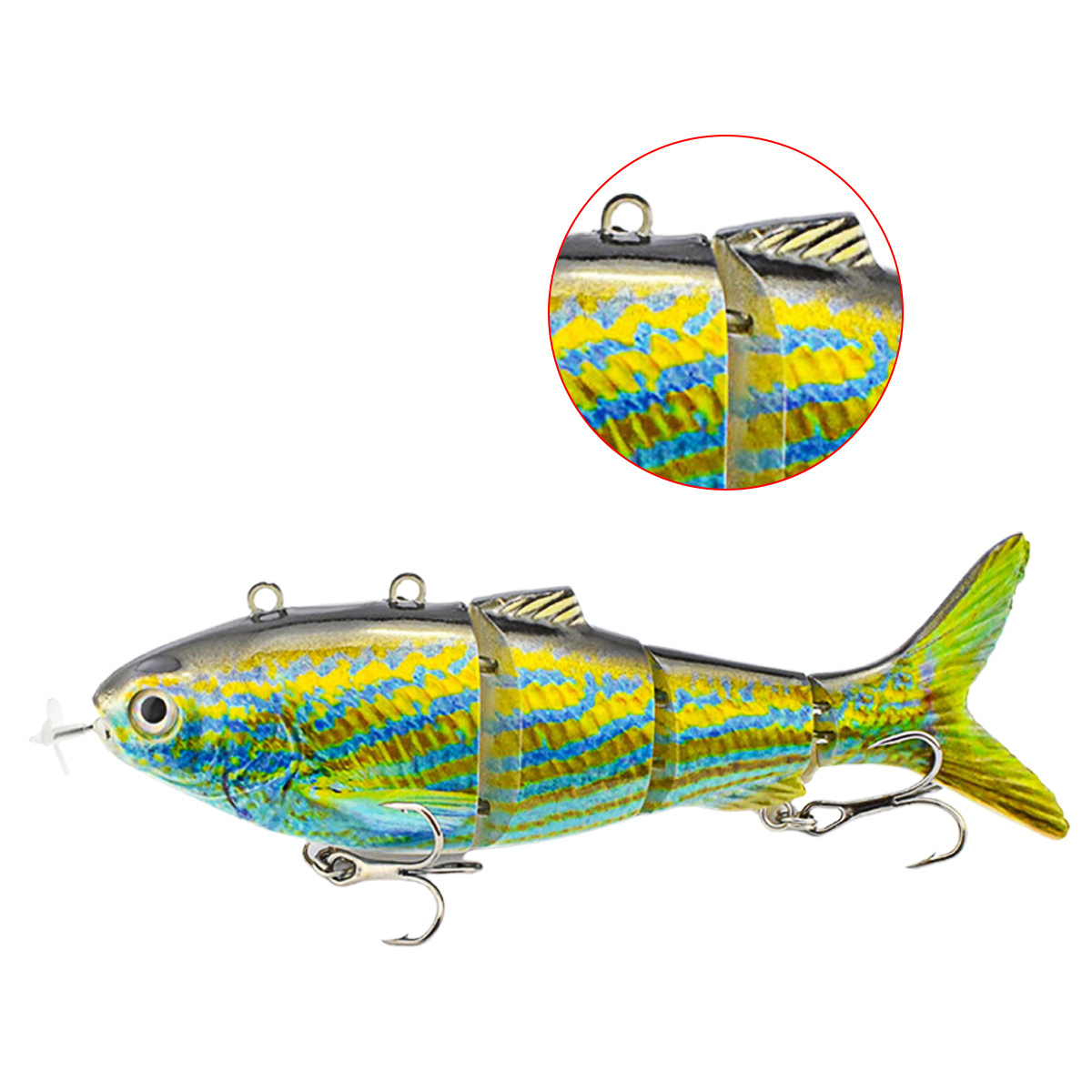 Manufacturer 130mm 42g  Fishing Multi Jointed Electric Automatic 4 Section Robot Fishing Lure