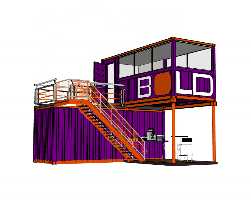 two-story Container house for portable restaurant buildings coffee shop kiosk designs