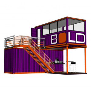 two-story Container house for portable restaurant buildings coffee shop kiosk designs