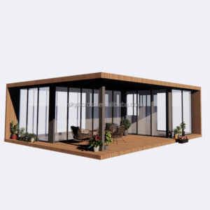 Luxury Chinese prefabricated houses mobile fast moving steel structure wooden houses small house