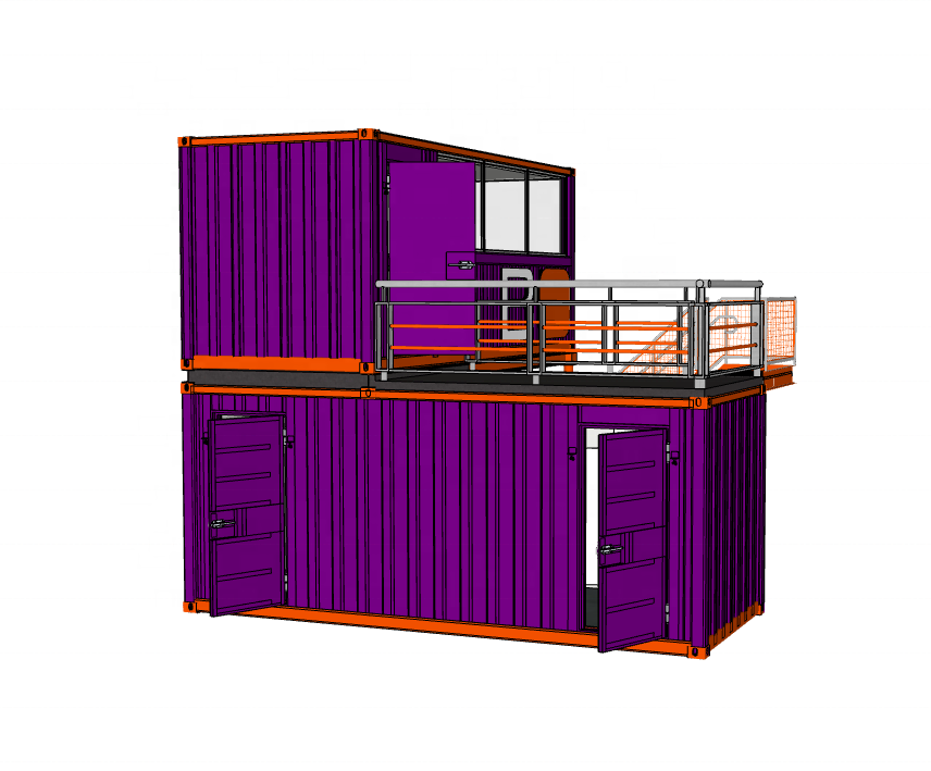 two-story Container house for portable restaurant buildings coffee shop kiosk designs