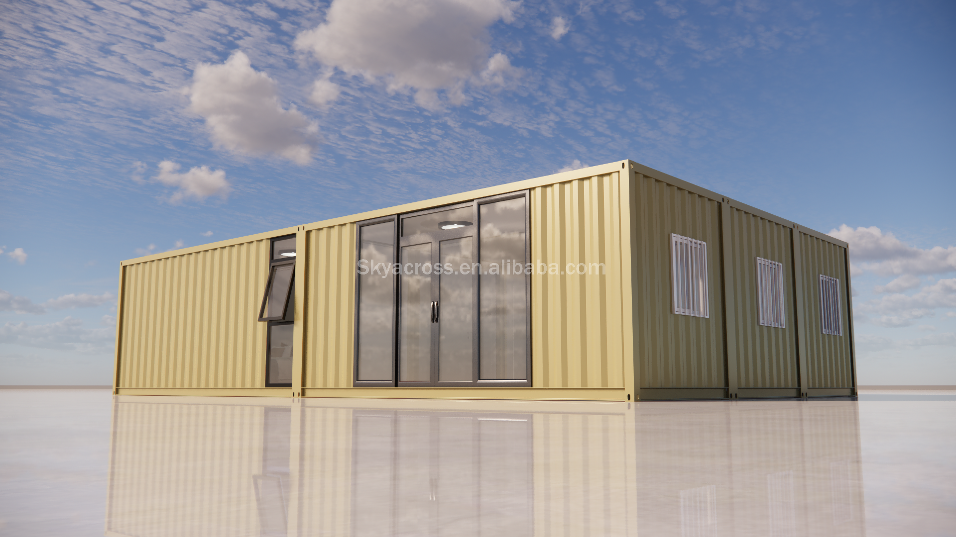 Low cost 20ft steel frame casas modular container house 3 bedroom sandwich panel flat pack container for office accommodation