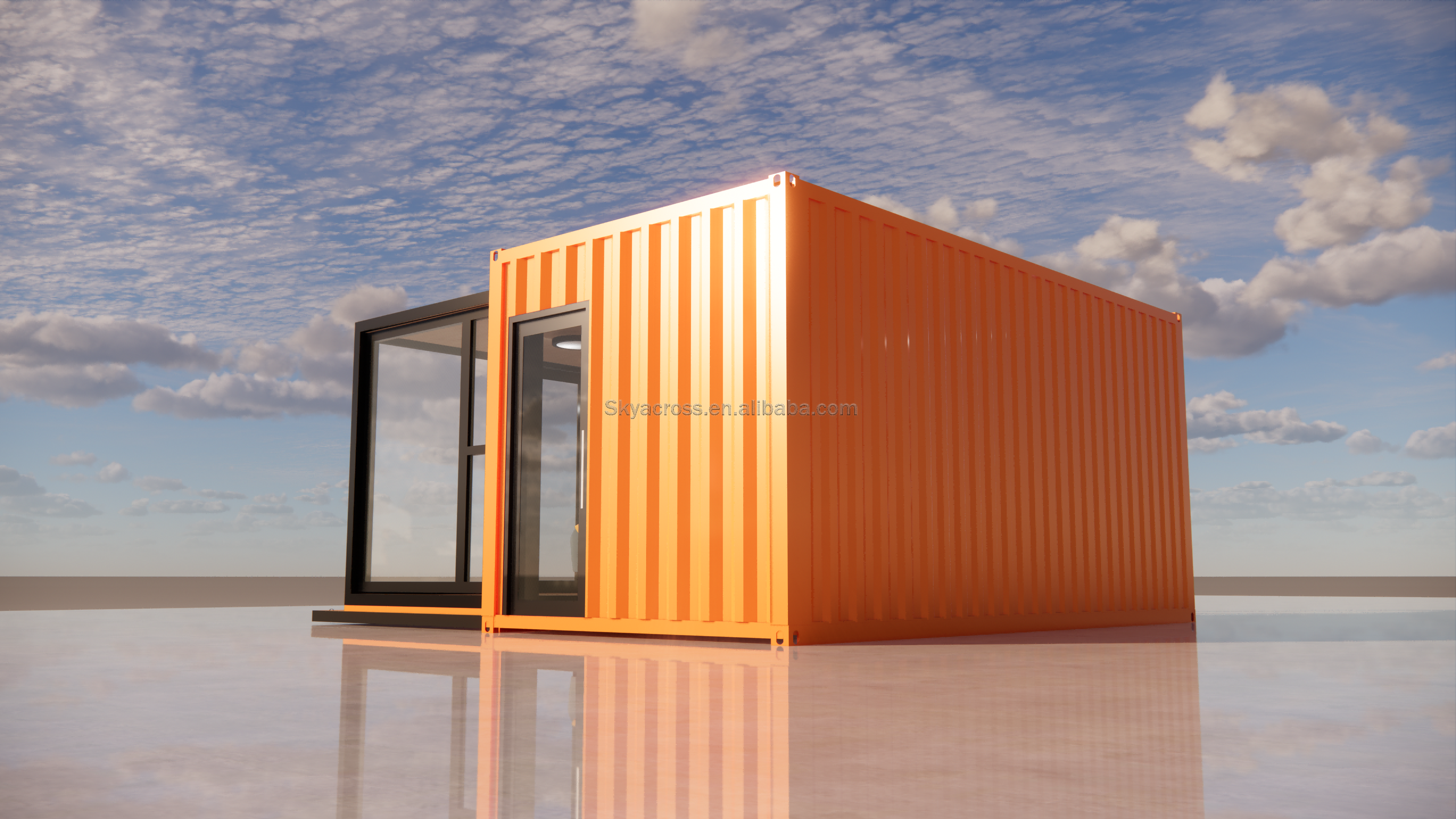 Luxury 20ft Prefabricated houses with kitchen,bathroom black shipping container house with one bedroom hotel use