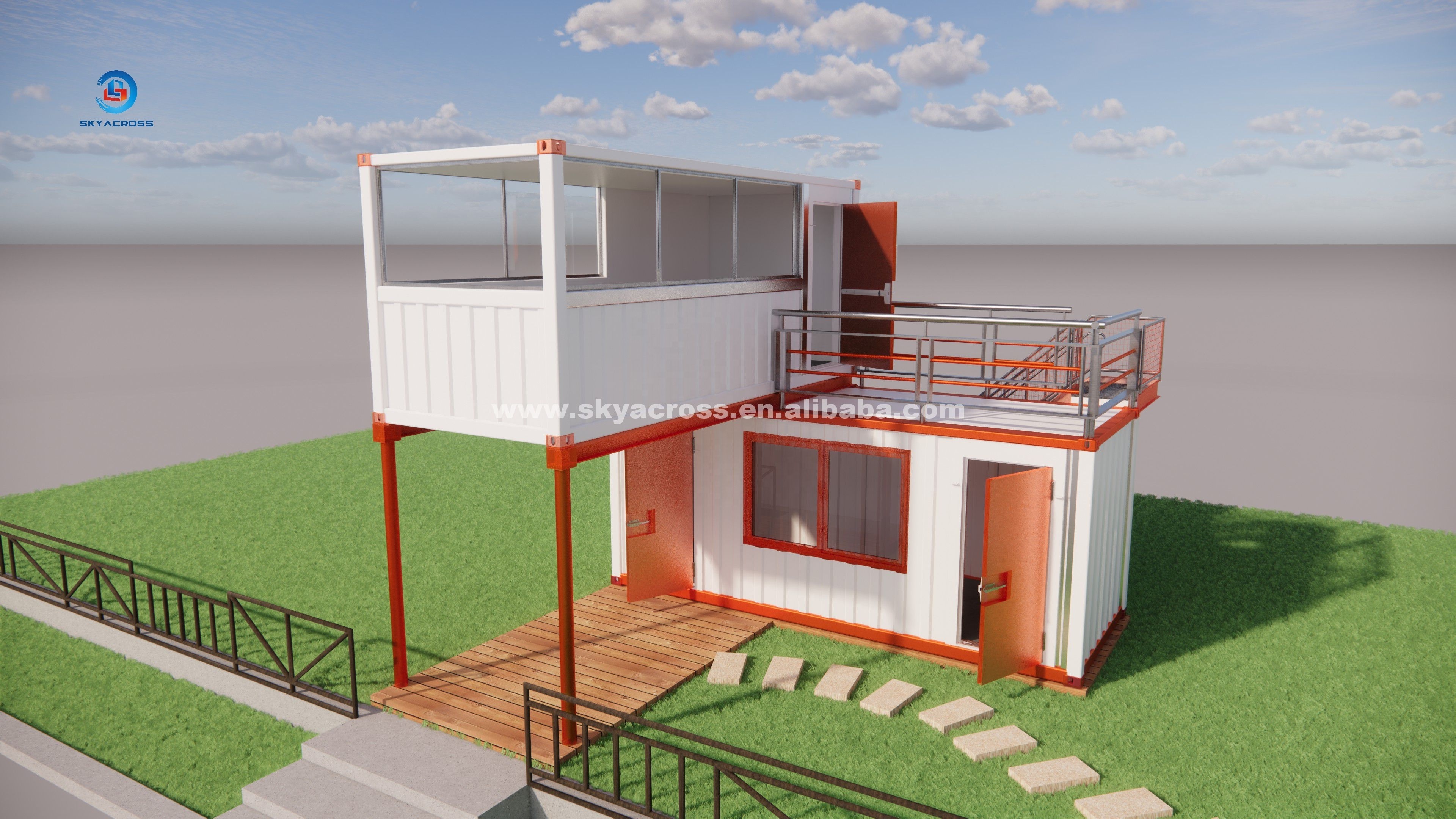 Modern Design Product Prefab Container House 2 Bedroom Prefab House Container with bathroom living room kitchen