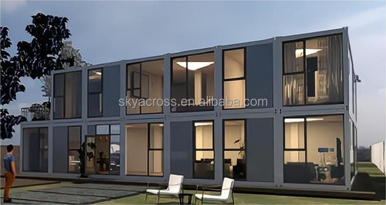 Easy Install Prefabricated Home Luxury Villa Two Story Flat Pack Modular Container Prefab Self Easy Assemble House