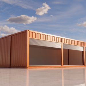 Storage container warehouse shutter door insulated container