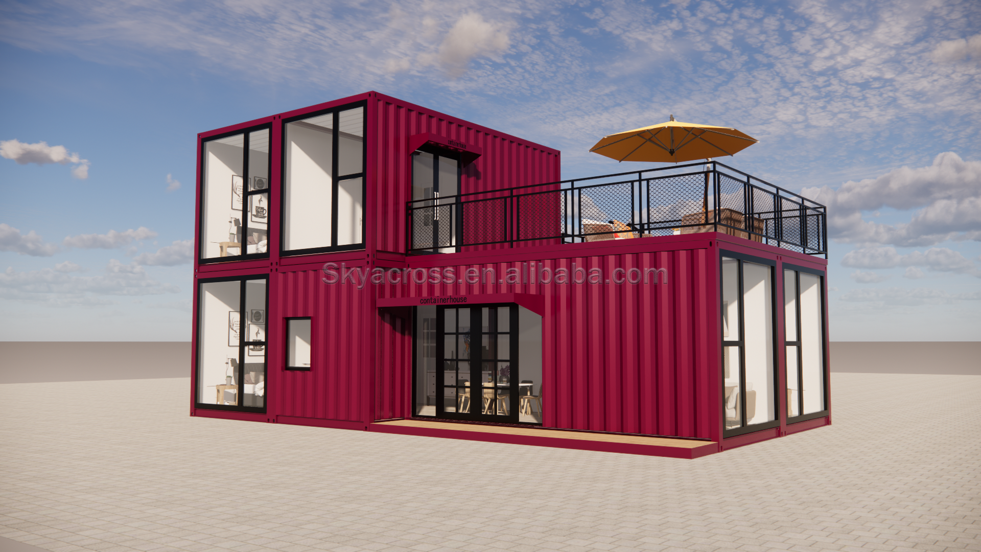 Prefabricated Quick Concrete 5 Bedrooms Houses 20ft Homes Prefab Container Luxury Camp House For Sale