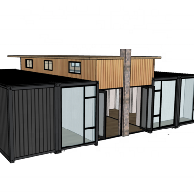 3 bedrooms prefab mobile house/prefabricated modular home luxury shipping container house