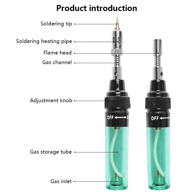 Dropshipping 13 in 1 Mini Butane Gas Soldering Iron Portable Kit Soldering Irons Torch Kit Pure Butane Inflatable