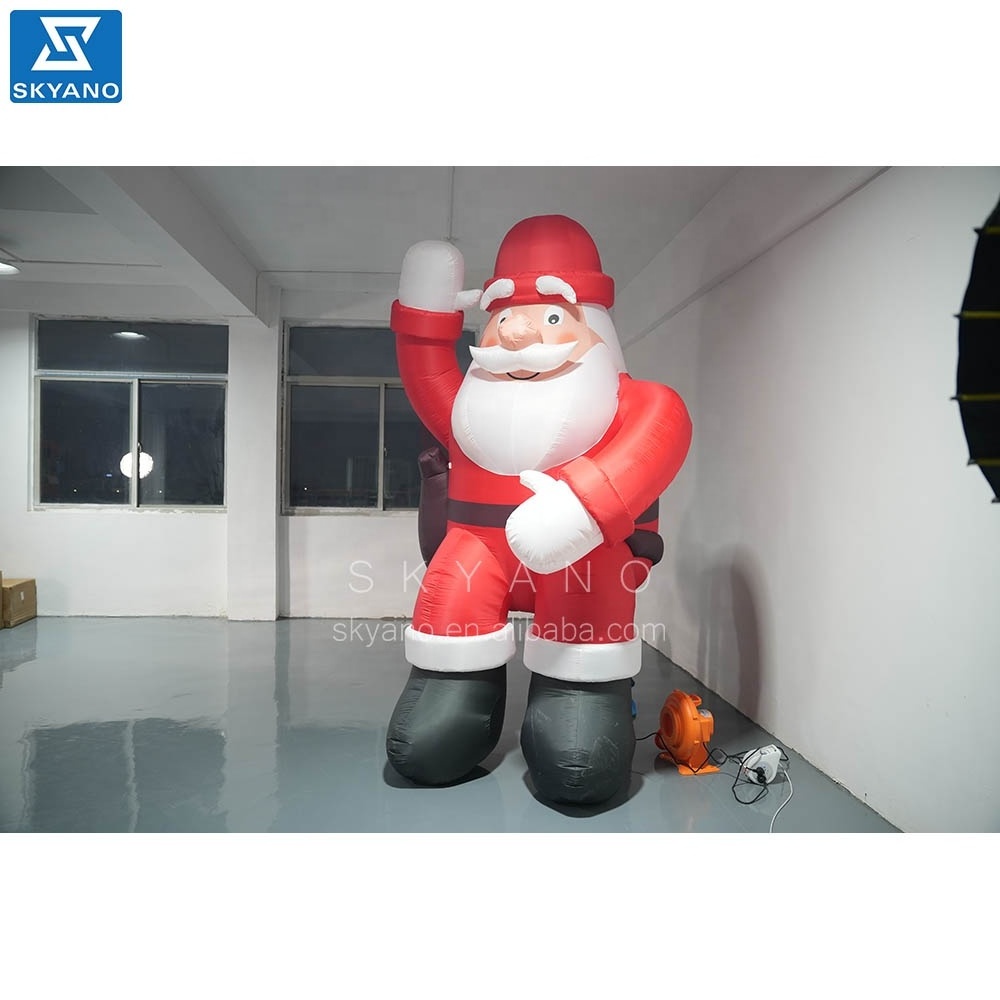 Inflatable Santa Claus Christmas Decoration Santa Claus Sculpture Advertising Balloon for roof decoration