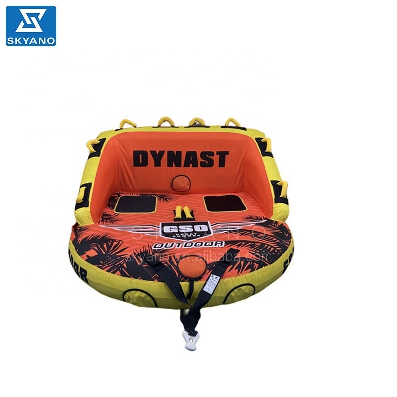 OEM, ODM 2, 3, 4 Persons Inflatable Crazy UFO Sofa Aqua Speed Flying Boat ski tube water sport toy Inflatable towable boat