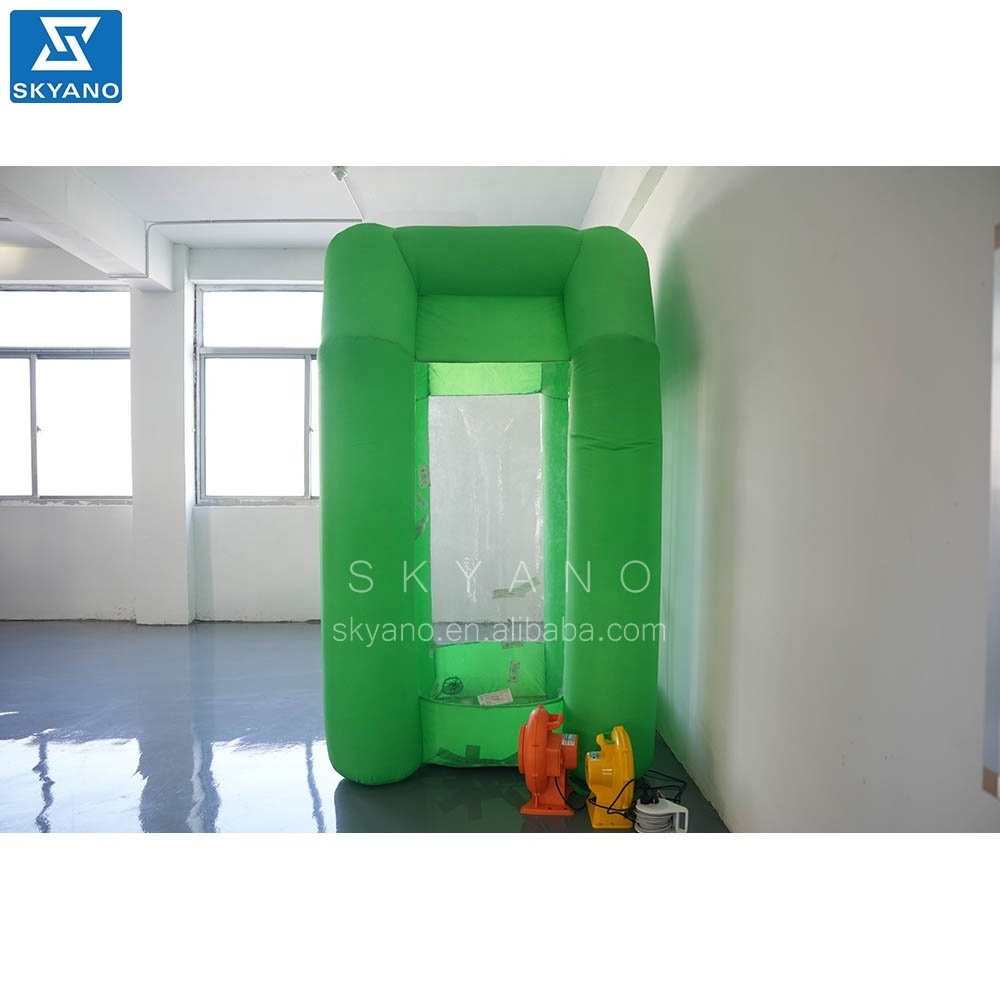 Inflatable Money Machine Booth Inflatable Cash Cube Machine with Air Blower for Event money grab games