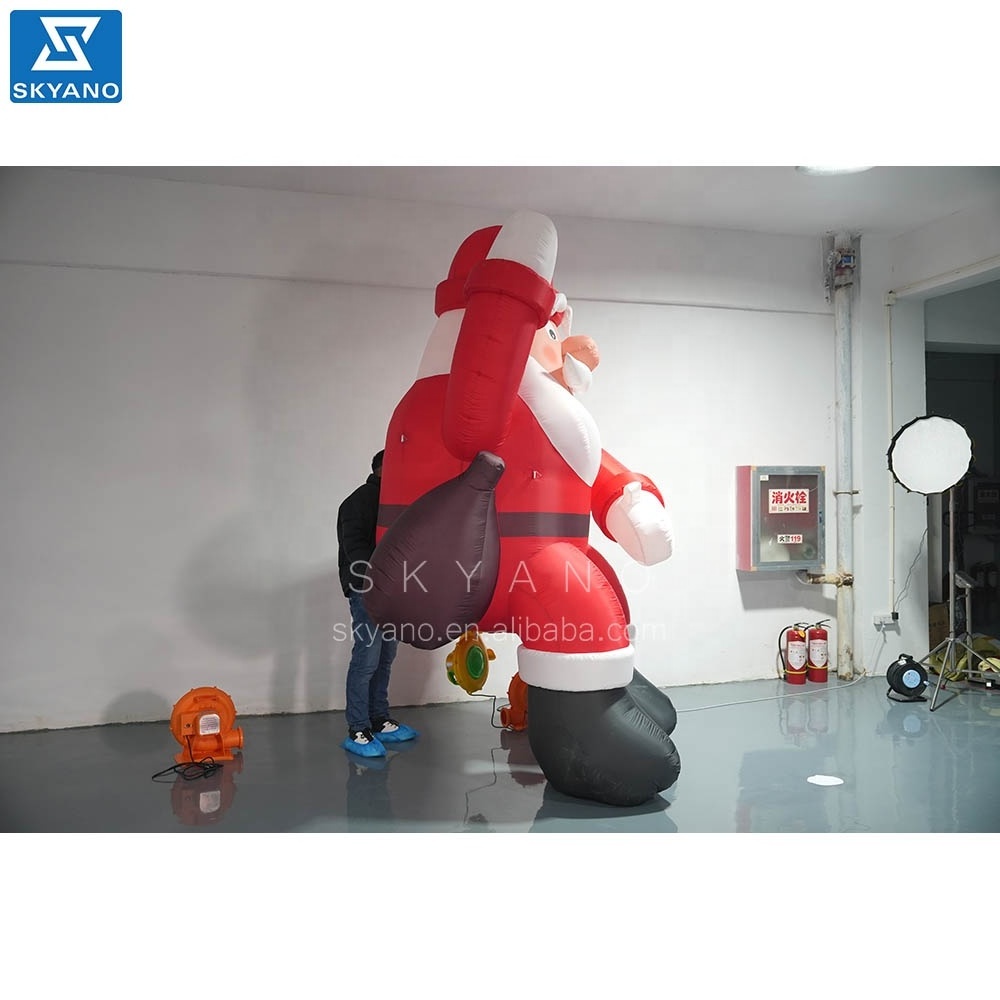 Inflatable Santa Claus Christmas Decoration Santa Claus Sculpture Advertising Balloon for roof decoration