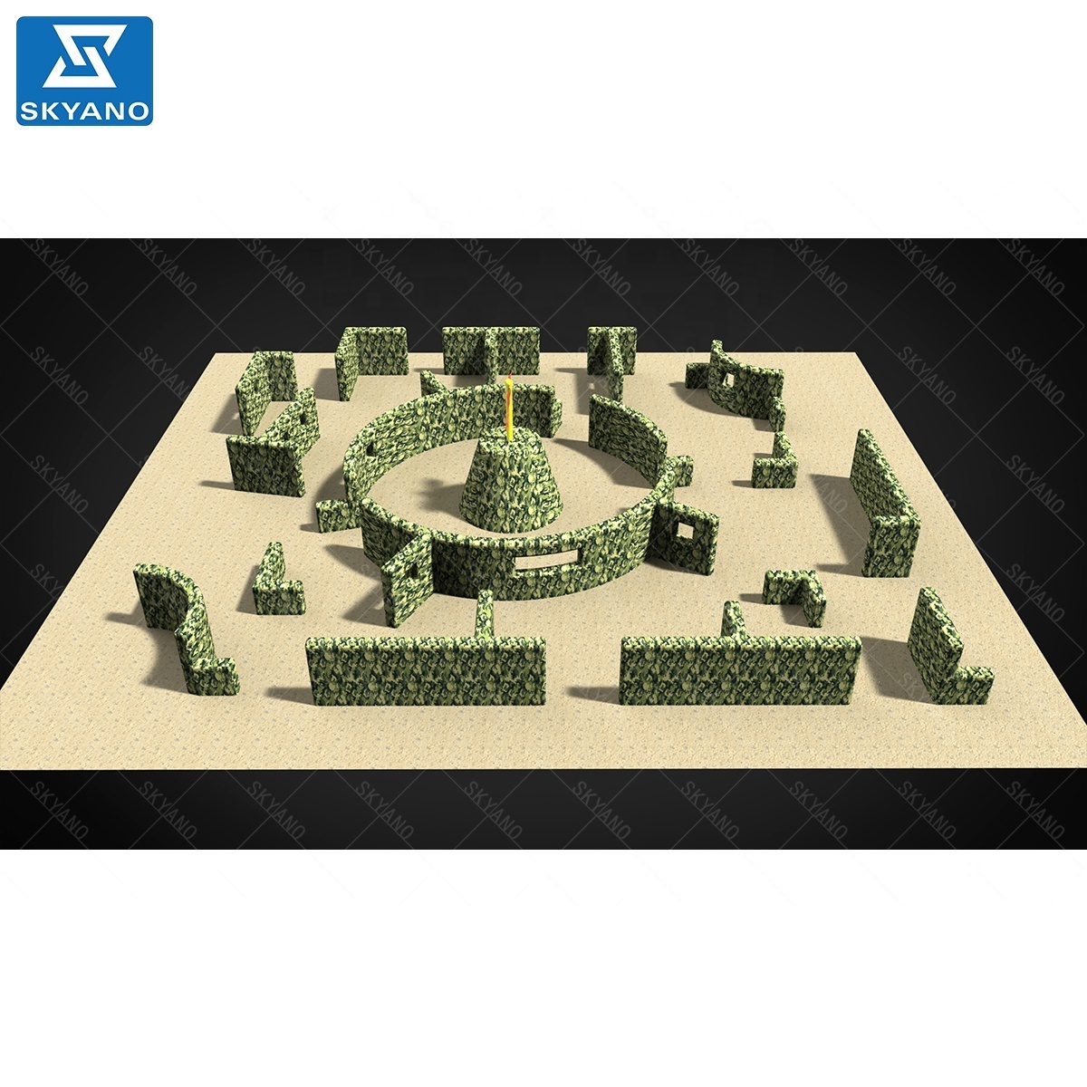 Inflatable bunker obstacle course bunkers maze CS game