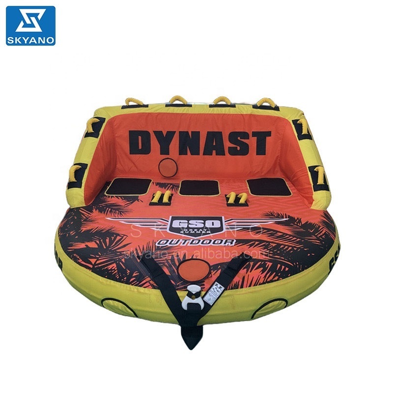 OEM, ODM 2, 3, 4 Persons Inflatable Crazy UFO Sofa Aqua Speed Flying Boat ski tube water sport toy Inflatable towable boat