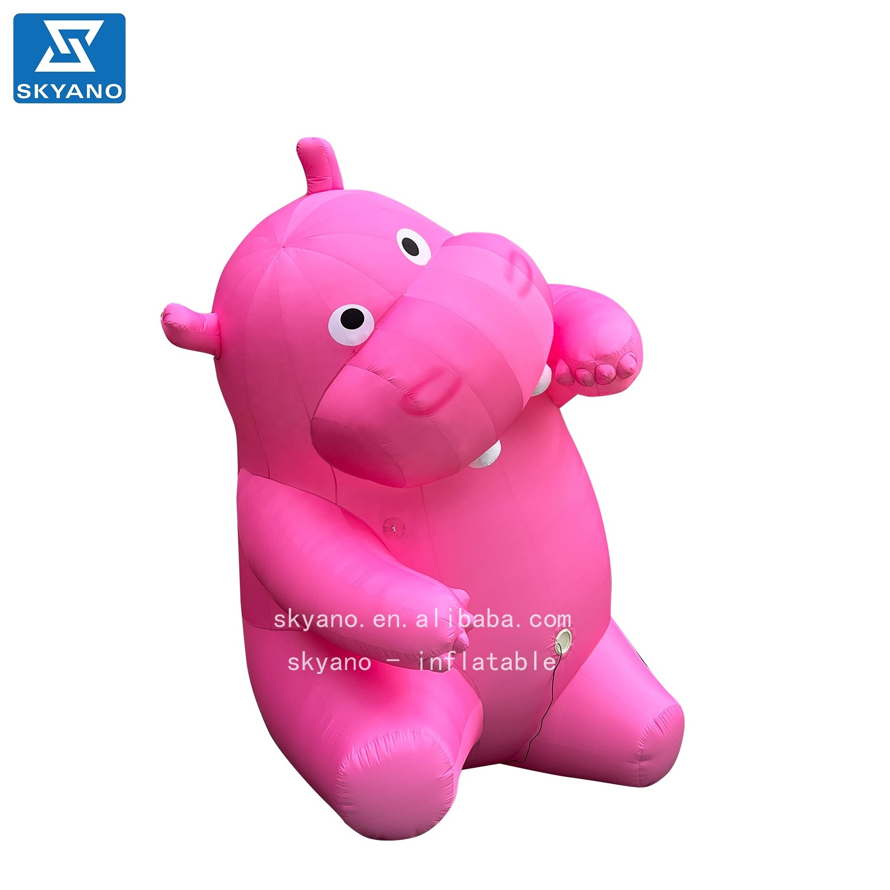 Inflatable animal sculpture inflatable pink hippopotamus commercial advertising decoration