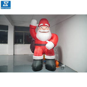 Inflatable Santa Claus Christmas Decoration Santa Claus Sculpture Advertising Balloon for roof decoration