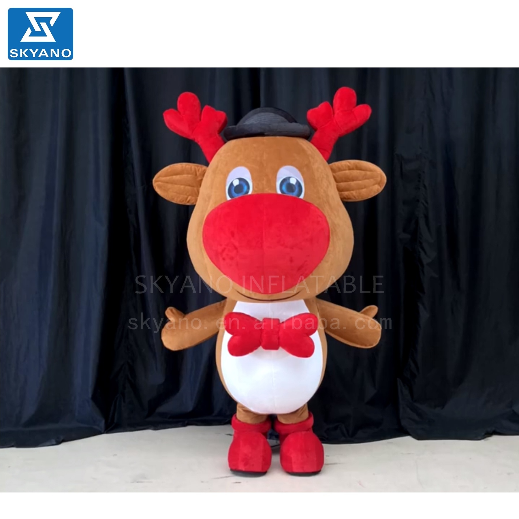 Christmas Parade Walking clothing Inflatable Moose Plush Toy Model Costume Walking Figure Costume