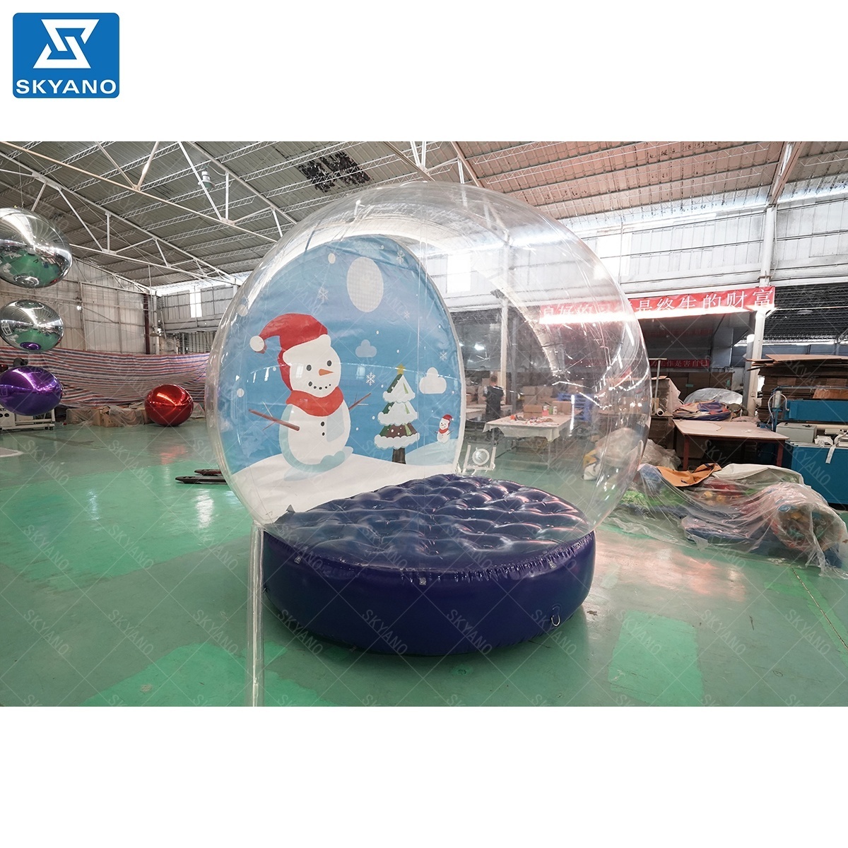 Inflatable snow globe photo booth, inflatable human size snow globe for Christmas