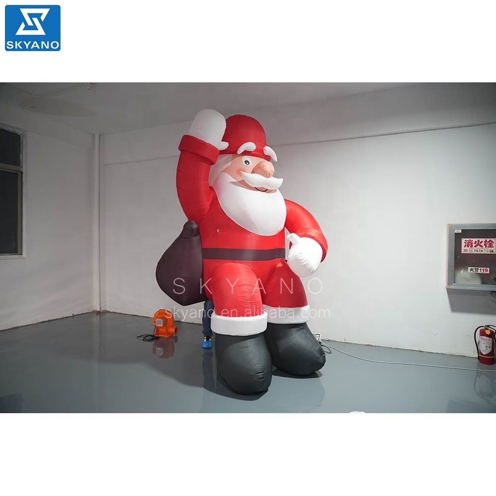 Inflatable Santa Claus Christmas Decoration Santa Claus Sculpture Advertising Balloon for roof decoration